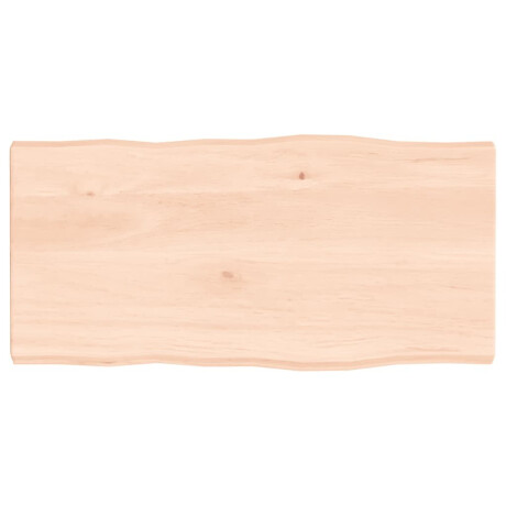 vidaXL Tafelblad natuurlijke rand 80x40x(2-4) cm massief eikenhout afbeelding2 - 1