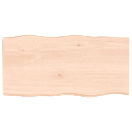 vidaXL Tafelblad natuurlijke rand 80x40x(2-6) cm massief eikenhout afbeelding2 - 1