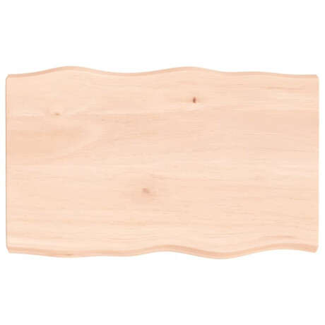 vidaXL Tafelblad natuurlijke rand 80x50x(2-6) cm massief eikenhout afbeelding2 - 1