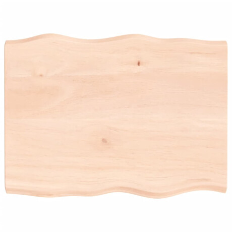 vidaXL Tafelblad natuurlijke rand 80x60x(2-4) cm massief eikenhout afbeelding2 - 1