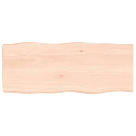 vidaXL Tafelblad natuurlijke rand 100x40x2 cm massief eikenhout afbeelding2 - 1
