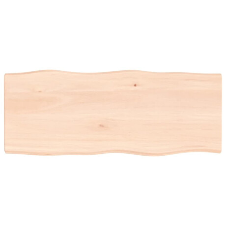 vidaXL Tafelblad natuurlijke rand 100x40x(2-4) cm massief eikenhout afbeelding2 - 1