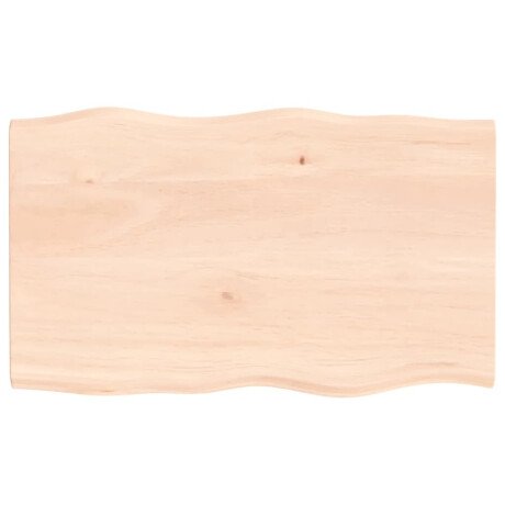 vidaXL Tafelblad natuurlijke rand 100x60x2 cm massief eikenhout afbeelding2 - 1