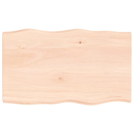 vidaXL Tafelblad natuurlijke rand 100x60x(2-4) cm massief eikenhout afbeelding2 - 1