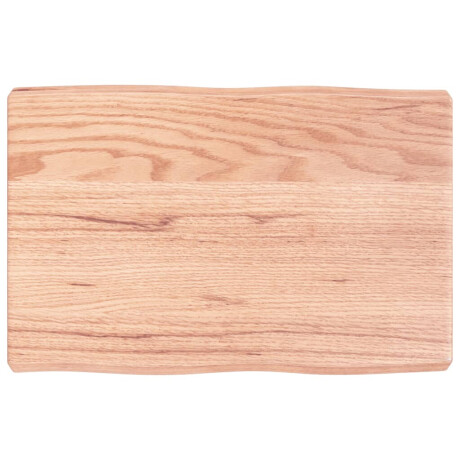 vidaXL Tafelblad natuurlijke rand 60x40x(2-6) cm eikenhout lichtbruin afbeelding2 - 1