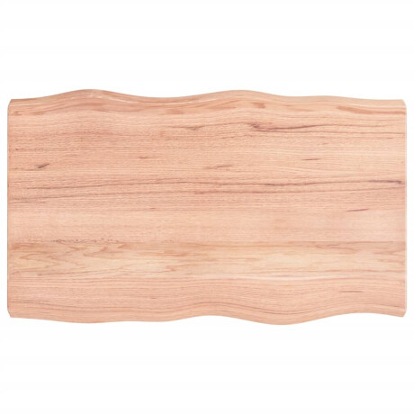vidaXL Tafelblad natuurlijke rand 100x60x(2-6)cm eikenhout lichtbruin afbeelding2 - 1