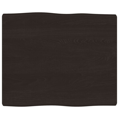 vidaXL Tafelblad natuurlijke rand 60x50x(2-4) cm eikenhout donkerbruin afbeelding2 - 1