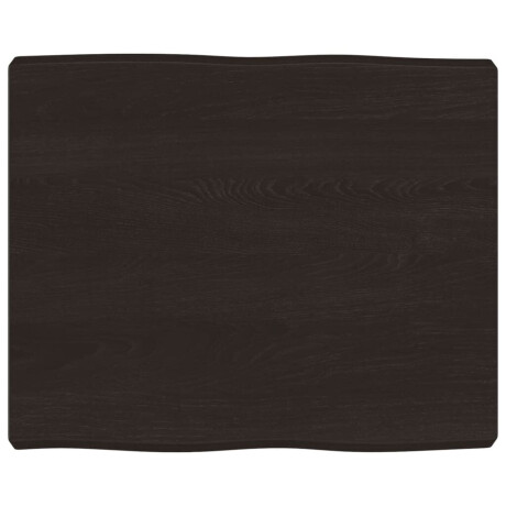 vidaXL Tafelblad natuurlijke rand 60x50x(2-6) cm eikenhout donkerbruin afbeelding2 - 1