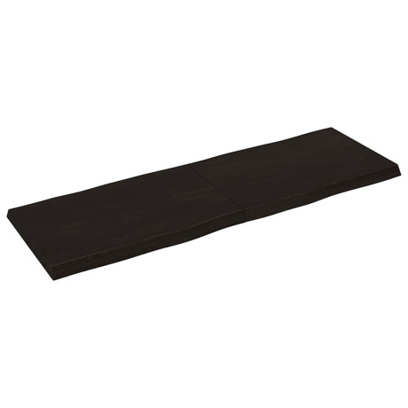 vidaXL Tafelblad natuurlijke rand 180x60x(2-6)cm eikenhout donkerbruin afbeelding2 - 1