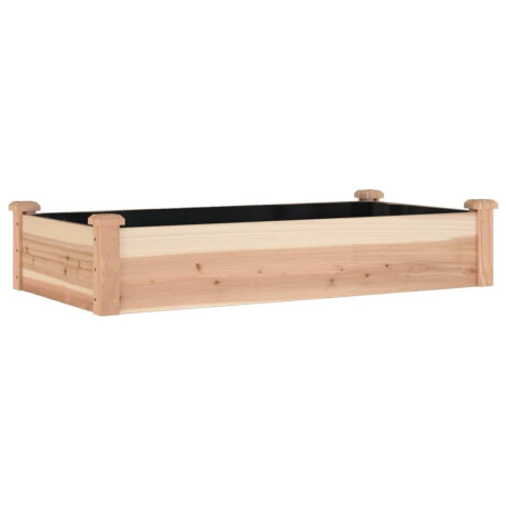 vidaXL Plantenbak verhoogd met voering 120x60x25 cm massief vurenhout afbeelding2 - 1
