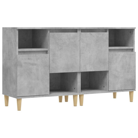 vidaXL Dressoirs 2 st 60x35x70 cm bewerkt hout betongrijs afbeelding2 - 1