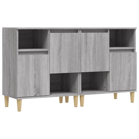 vidaXL Dressoirs 2 st 60x35x70 cm bewerkt hout grijs sonoma eikenkleur afbeelding2 - 1