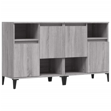 vidaXL Dressoirs 2 st 60x35x70 cm bewerkt hout grijs sonoma eikenkleur afbeelding2 - 1