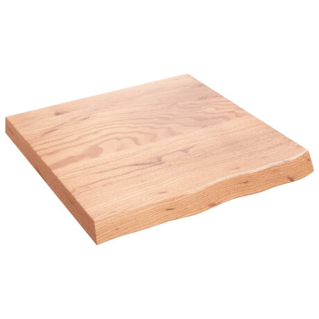 vidaXL Wastafelblad 60x60x(2-6) cm behandeld massief hout lichtbruin afbeelding2 - 1