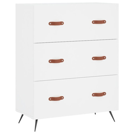 vidaXL Ladekast 69,5x34x90 cm bewerkt hout wit afbeelding2 - 1
