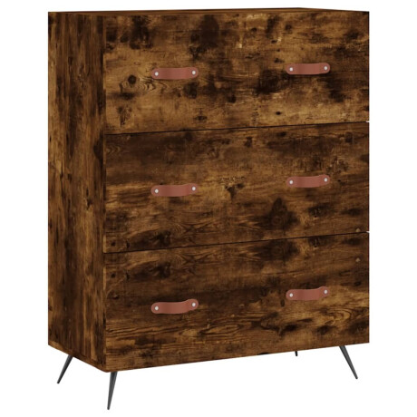 vidaXL Ladekast 69,5x34x90 cm bewerkt hout gerookt eikenkleurig afbeelding2 - 1
