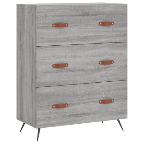 vidaXL Ladekast 69,5x34x90 cm bewerkt hout grijs sonoma afbeelding2 - 1