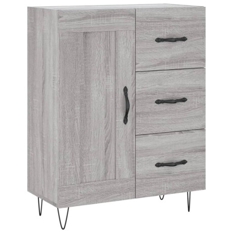 vidaXL Dressoir 69,5x34x90 cm bewerkt hout grijs sonoma eikenkleurig afbeelding2 - 1