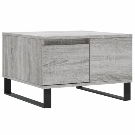 vidaXL Salontafel 55x55x36,5 cm bewerkt hout grijs sonoma eikenkleurig afbeelding2 - 1