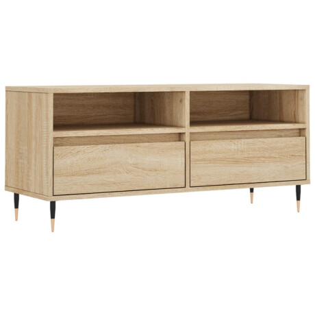 vidaXL Tv-meubel 100x34,5x44,5 cm bewerkt hout sonoma eikenkleurig afbeelding2 - 1