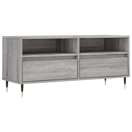 vidaXL Tv-meubel 100x34,5x44,5 cm bewerkt hout grijs sonoma eikenkleur afbeelding2 - 1