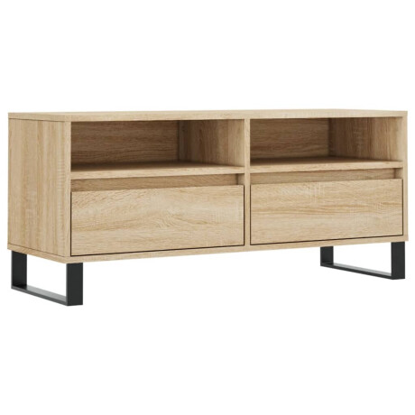 vidaXL Tv-meubel 100x34,5x44,5 cm bewerkt hout sonoma eikenkleurig afbeelding2 - 1