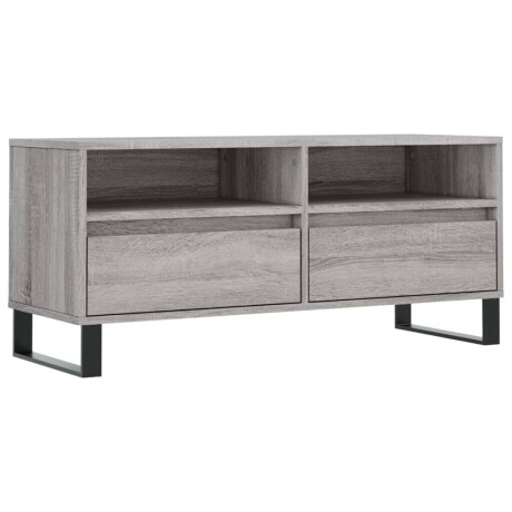 vidaXL Tv-meubel 100x34,5x44,5 cm bewerkt hout grijs sonoma eikenkleur afbeelding2 - 1