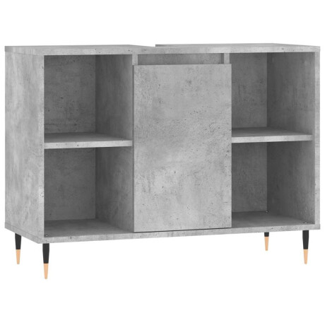 vidaXL Badkamerkast 80x33x60 cm bewerkt hout betongrijs afbeelding2 - 1