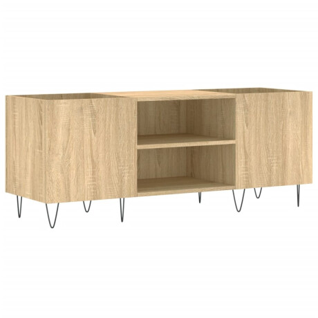 vidaXL Platenkast 121x38x48 cm bewerkt hout sonoma eikenkleurig afbeelding2 - 1