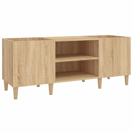 vidaXL Platenkast Sonoma Eiken 121x38x48 cm Bewerkt Hout afbeelding2 - 1