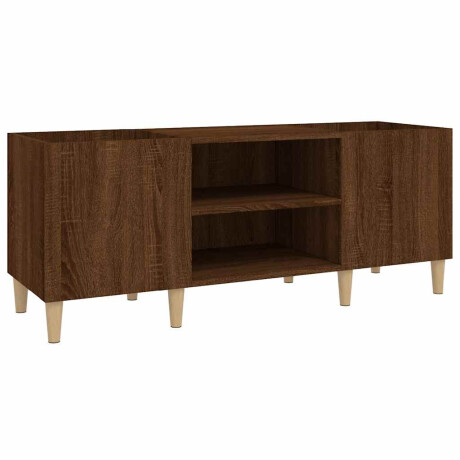 vidaXL Platenkast 121x38x48 cm bewerkt hout bruin eikenkleur afbeelding2 - 1