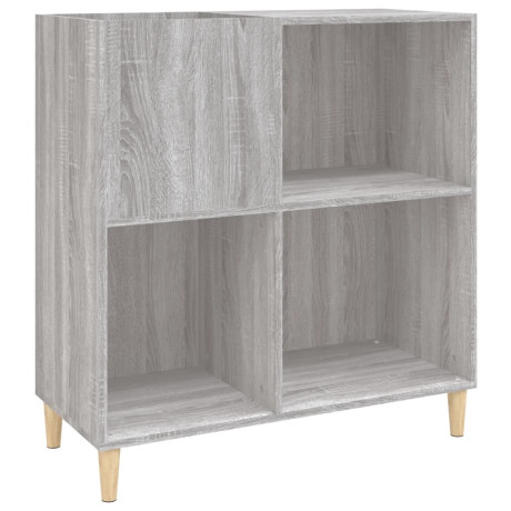 vidaXL Platenkast 84,5x38x89 cm bewerkt hout grijs sonoma eikenkleurig afbeelding2 - 1