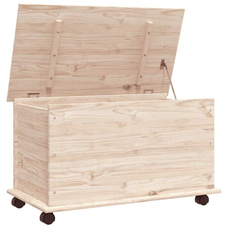vidaXL Opbergkist met wielen ALTA 73x39,5x43 cm massief grenenhout afbeelding2 - 1