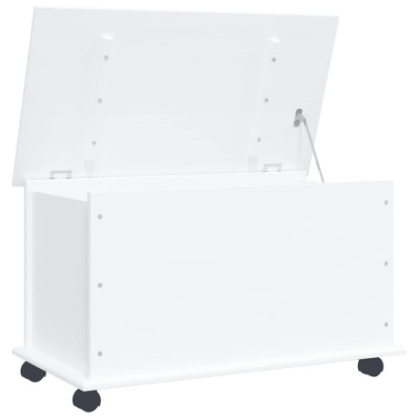 vidaXL Opbergkist met wielen ALTA 73x39,5x43 cm massief grenenhout wit afbeelding2 - 1