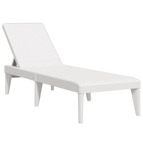 vidaXL Ligbed 186x60x29 cm polypropeen wit afbeelding2 - 1
