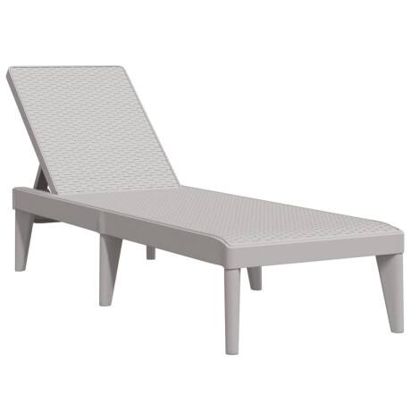 vidaXL Ligbed 186x60x29 cm polypropeen grijs afbeelding2 - 1