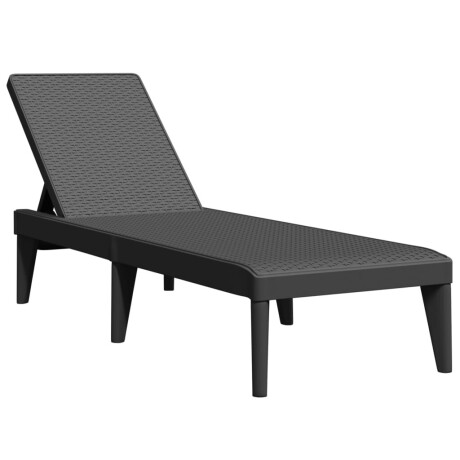 vidaXL Ligbed 186x60x29 cm polypropeen antracietkleurig afbeelding2 - 1