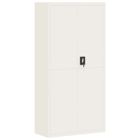 vidaXL Archiefkast 90x40x180 cm staal wit afbeelding2 - 1