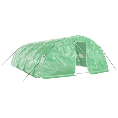 vidaXL Tuinkas met stalen frame 40 m² 8x5x2,3 m groen afbeelding2 - 1