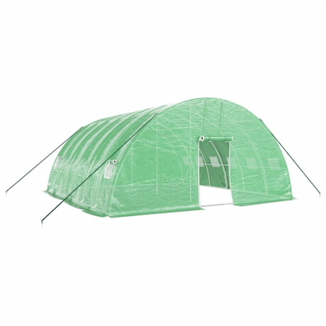 vidaXL Tuinkas met stalen frame 36 m² 6x6x2,85 m groen afbeelding2 - 1