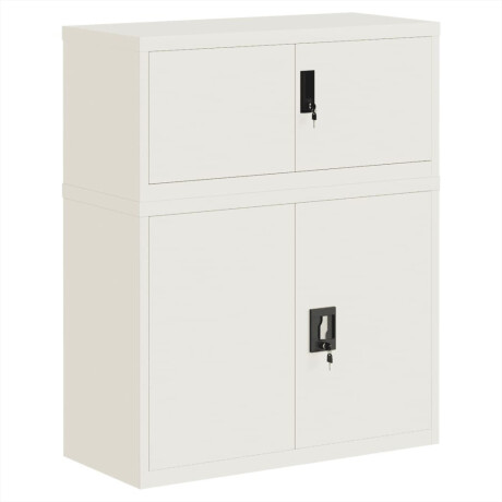 vidaXL Archiefkast 90x40x110 cm staal wit afbeelding2 - 1