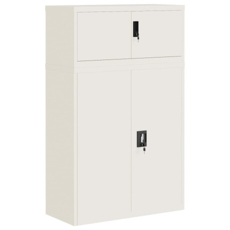 vidaXL Archiefkast 90x40x145 cm staal wit afbeelding2 - 1