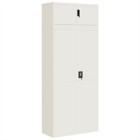 vidaXL Archiefkast 90x40x220 cm staal wit afbeelding2 - 1