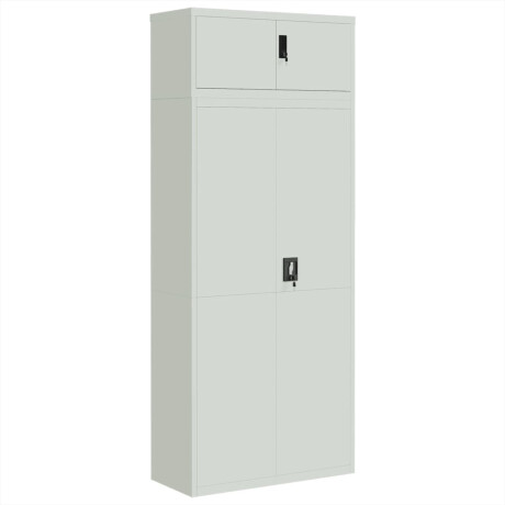 vidaXL Archiefkast 90x40x220 cm staal lichtgrijs afbeelding2 - 1