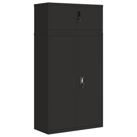 vidaXL Archiefkast 90x40x180 cm staal zwart afbeelding2 - 1