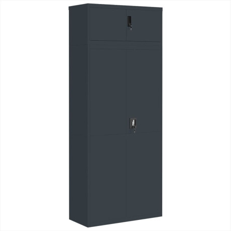 vidaXL Archiefkast 90x40x220 cm staal antracietkleurig afbeelding2 - 1