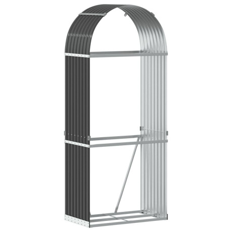 vidaXL Haardhoutopslag 80x45x190 cm gegalvaniseerd staal antraciet afbeelding2 - 1
