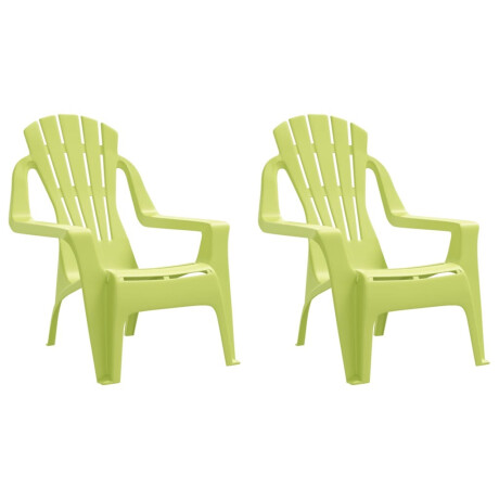 vidaXL Kindertuinstoelen 2 st hout-look 37x34x44 cm polypropeen groen afbeelding2 - 1