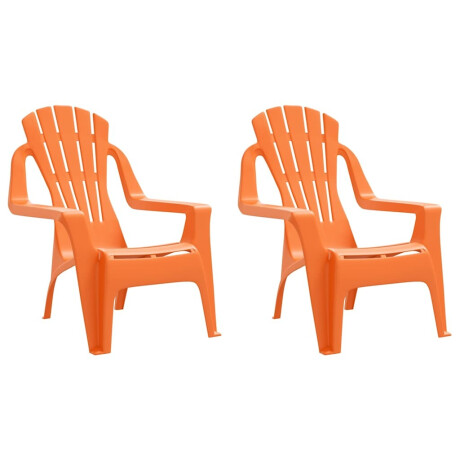 vidaXL Kindertuinstoelen 2 st hout-look 37x34x44 cm polypropeen oranje afbeelding2 - 1