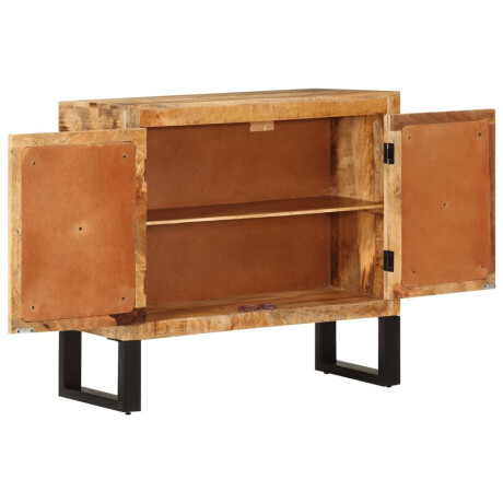 vidaXL Dressoir 80x30x71 cm massief ruw mangohout en metaal afbeelding2 - 1